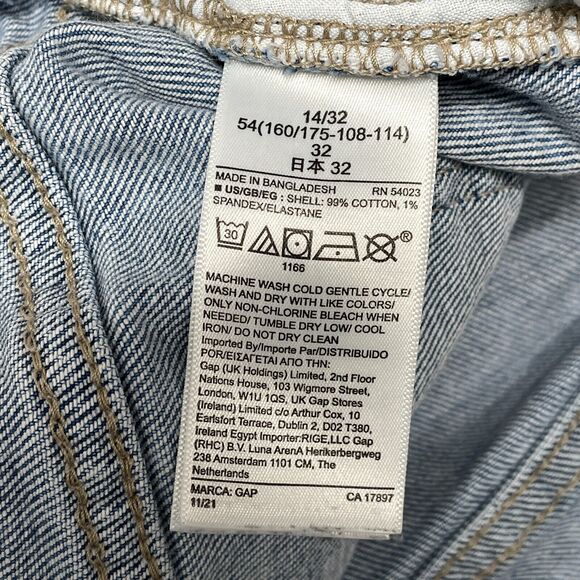 GAP Women 5" Short Cut Off Jean Shorts Size 14 Blue Denim M253 -10 - Picture 10 of 16